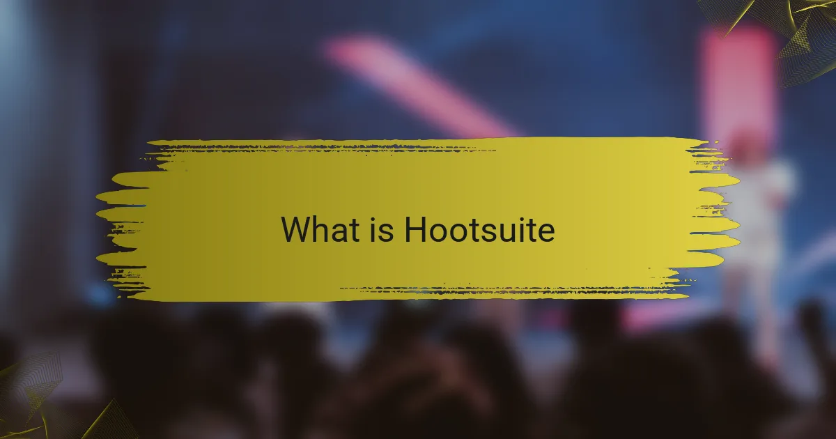 What is Hootsuite